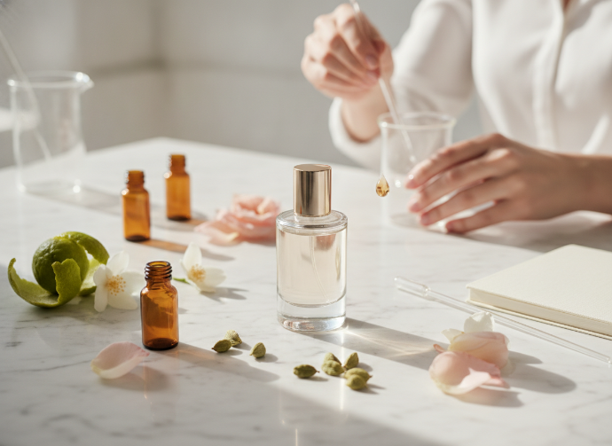 AI Generated Mission section hero image - luxury perfume craftsmanship