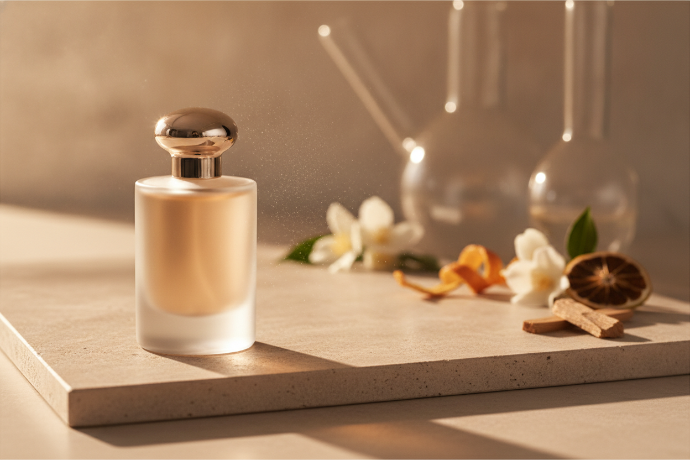 AI Generated Perfume website - Our Vision section hero image